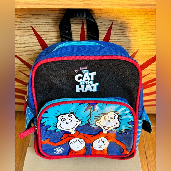 Vintage 2003 The Cat in the Ha Movie: Thing 1 & Thing 2 Mini Backpack - Picture 2 of 14